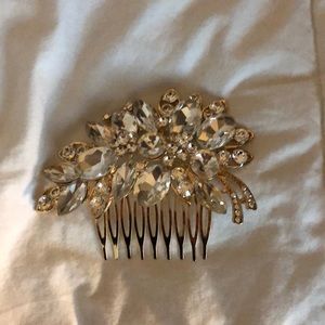Bridal Comb - Gold and Sparkly